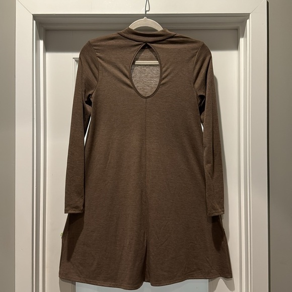 ING brown longsleeve mock turtleneck dress Size Small flirty, party, wes… - Picture 2 of 6